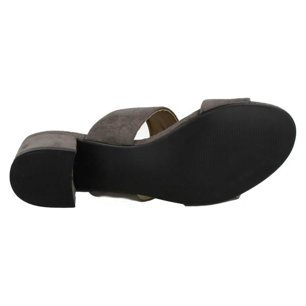 Anne Michelle Ladies Anne Michelle Mid Heel Mule Strap Sandals