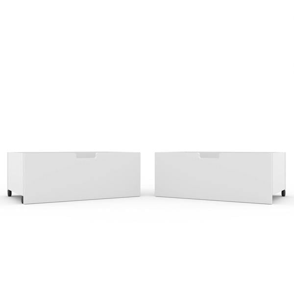 2 open drawer units on a white background