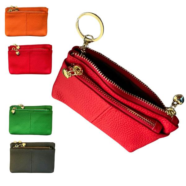 Love EMVY Italian Leather Purse with Heart Shaped Zips