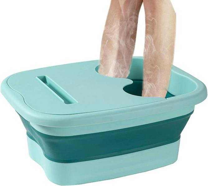 Dyzi Foldable Foot Bath Soak Tub with Massage for Home and Travel Use