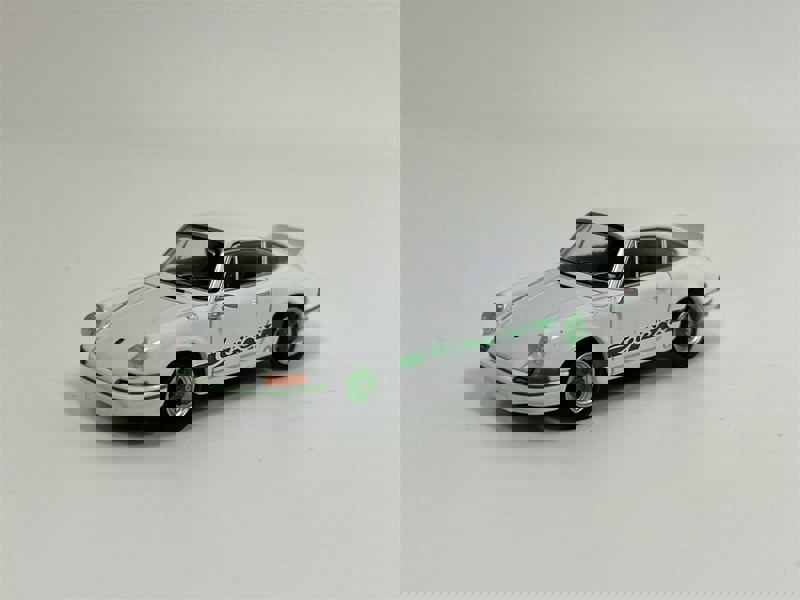 Mini GT Porsche 911 Carrera RS 2.7 Grand Prix White With Green Livery LHD 1:64 Mini GT MGT00801L