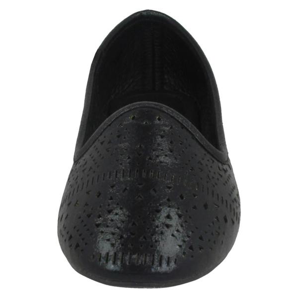 Spot On Ladies Spot On Punched Vamp Ballerinas