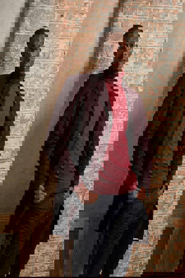 Gabicci V55GJ06 Mens Winston Melton Overcoat. Gabicci Vintage - MULBERRY