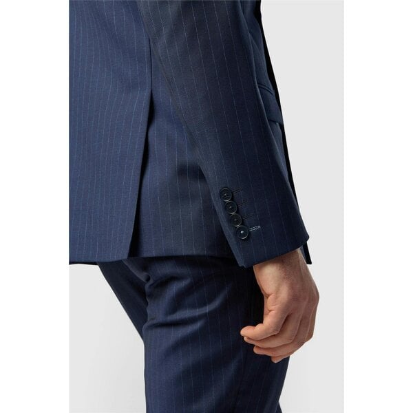 Ted Baker Slim Fit Navy Chalk Stripe Double Breasted Jacket