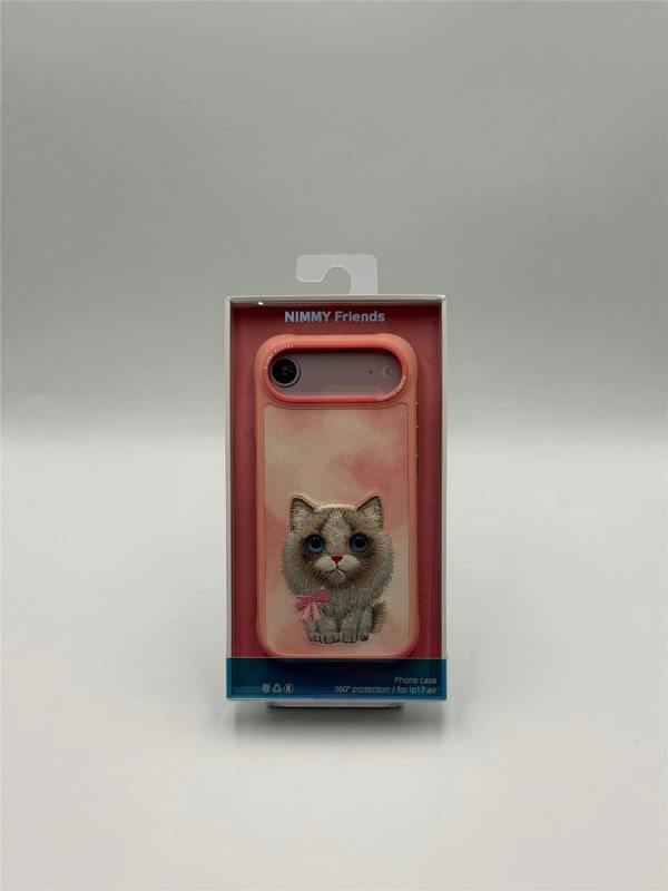 Nimmy Friends Nimmy Big Eye Cute Pet Ragdoll Cat Case with MagSafe for iPhone 17 Air 6.5" Pink - N-XDY-IP17-AIR-07-D