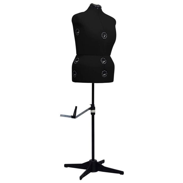 Berkfield Adjustable Dress Form Female Black L Size 44-50