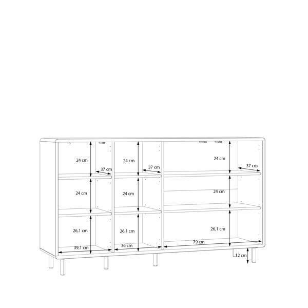 Furniture To Go Playly 3 Door Sideboard in Sand