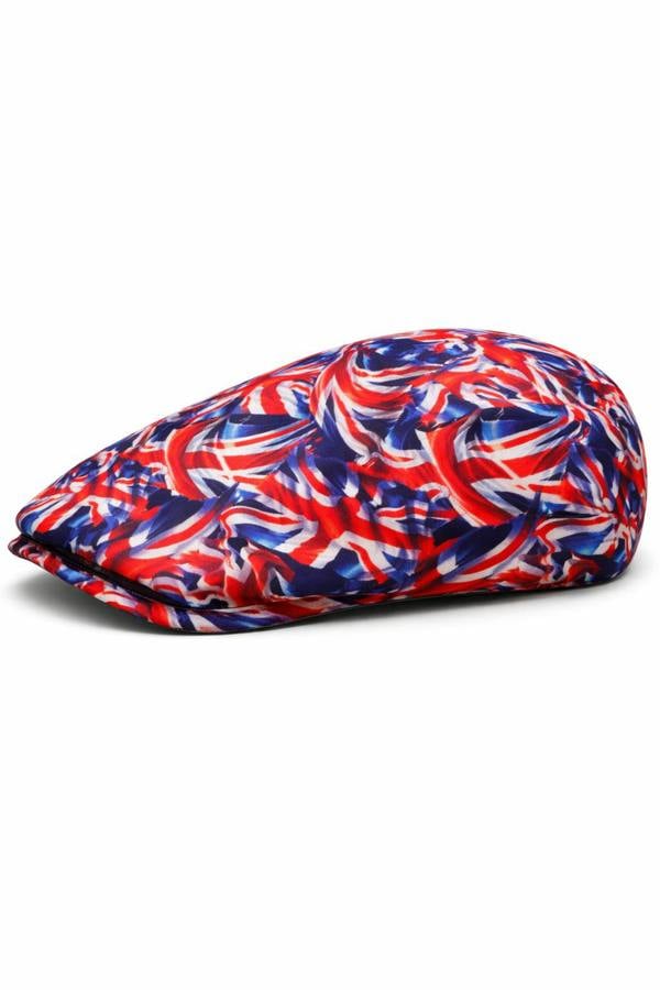 Union Jack Printed Flat Cap - Claudio Lugli Shirts