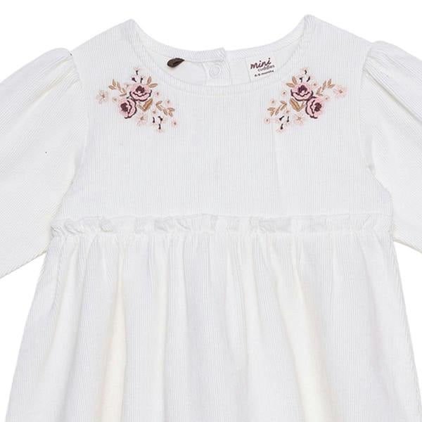 Girls White Single Dress