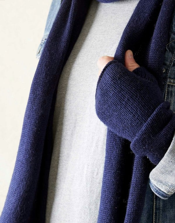 Unisex Luxury Merino Wool Scarf – Navy - British Boxers