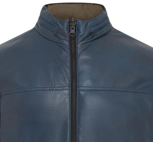 Infinity Leather Mens Hooded Reversible Bomber Leather Jacket - Raufoss