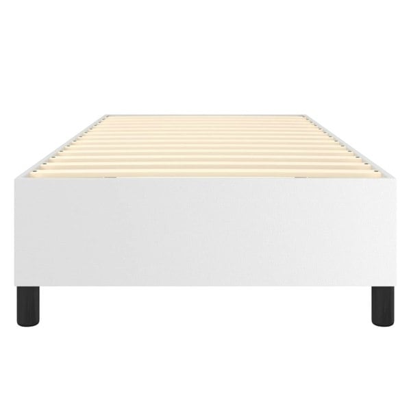 Berkfield Box Spring Bed Frame White 90x190 cm 3FT Single Faux Leather