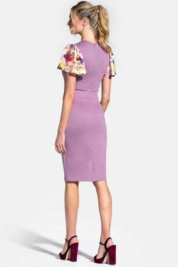 HotSquash Ponte Dress with Chiffon Sleeves