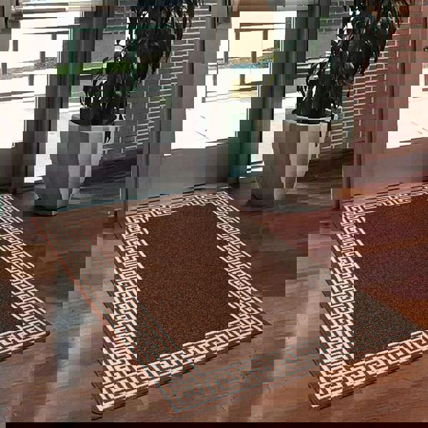 Greekey Gel Mat - Brown Cream