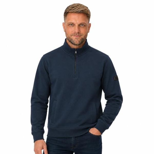 Barbour International Ilford Interlock Funnel Neck Sweatshirt Navy