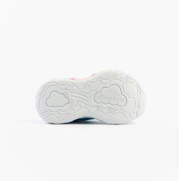 Skechers S-LIGHTS: ETERNAL HEART LIGHTS Girls Trainers Light Blue/Multi