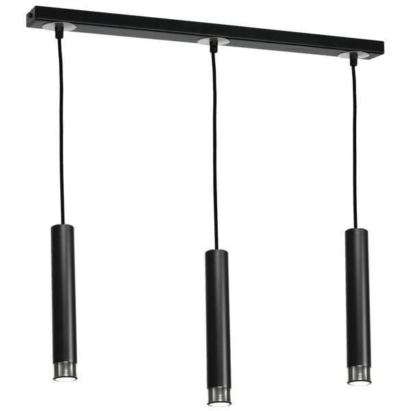 Milagro Dani Pendant Lamp Hand Made Black And Chrome