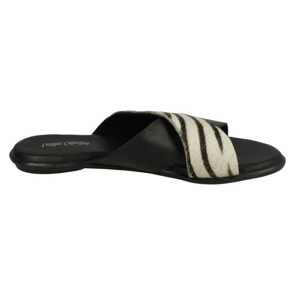 Leather Collection Ladies Leather Collection X Strap Vamp Sandals