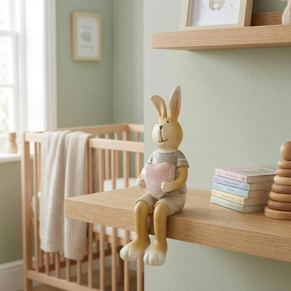 Garden Greatness Boy Resin Rabbit With Love Heart