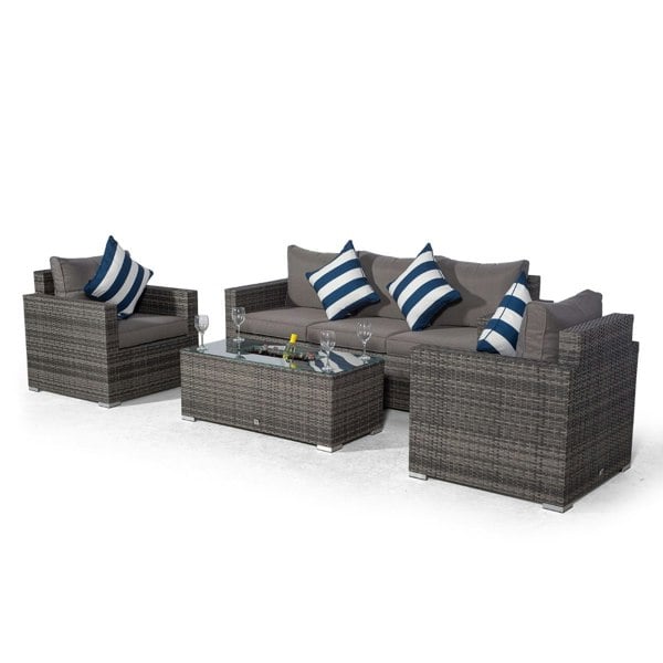 Giardino Sydney 5 Seater Rattan Sofa Set with Drinks Cooler Coffee Table