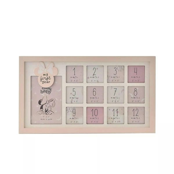 Disney Minnie My First Year Multi Aperture Photo Frame Pink