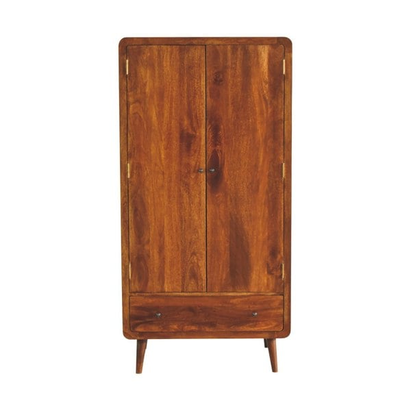 Artisan Furniture Curved Chestnut Wardrobe