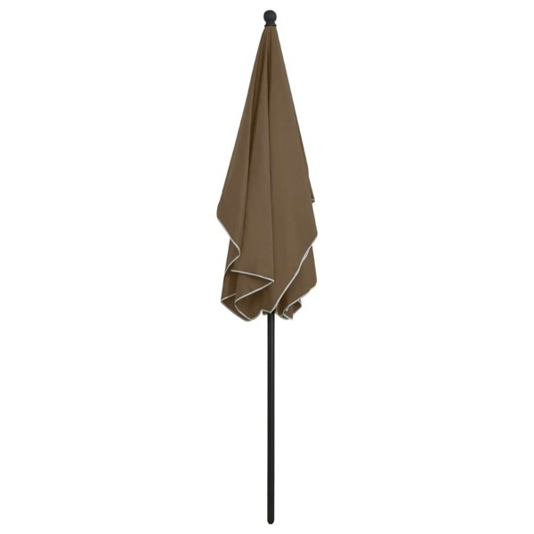 Berkfield Garden Parasol with Pole 210x140 cm Taupe