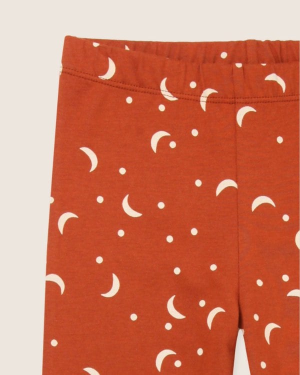 Orange Half Moon Print Leggings - image 4