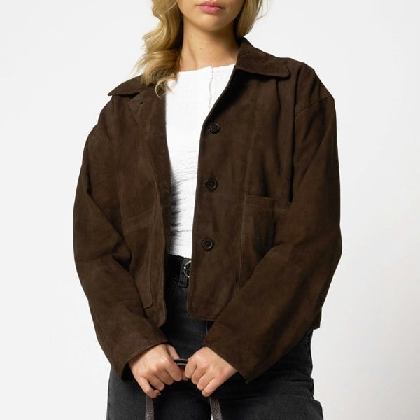 Barneys Originals Women's Brown Suede Jacket