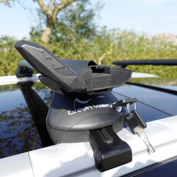 Green Valley Aerodynamic Roof Rack Wing Bars in Black, Fits MG EHS / HS 2018+ onwards Flush Rails