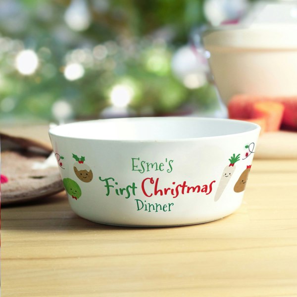 Personalised Memento Company Personalised 1st Christmas Dinner Plastic Bowl