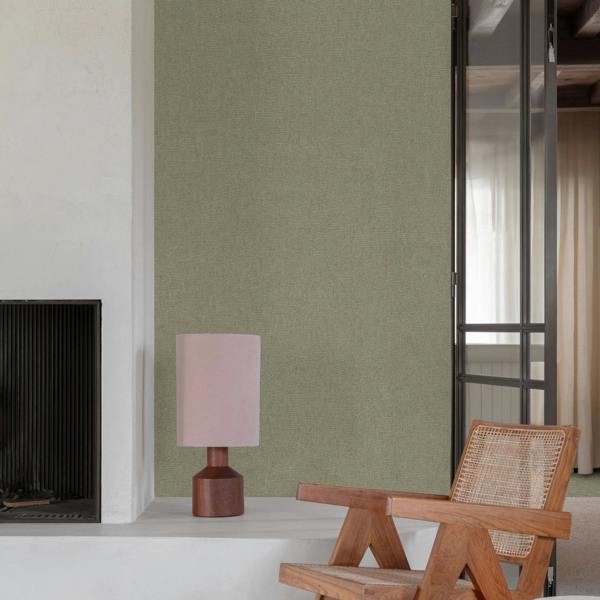 Grandeco Boutique Atogo Semi Plain Woven Effect Luxury Weight Embossed Wallpaper, Sage Green