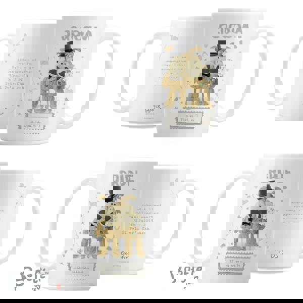 Personalised Memento Company Personalised Boofle Wedding Couple Mug Set