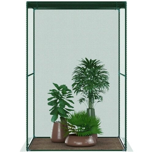 Bobobiy 120 x 120cm Compact Plant Cage, with Netting - Green