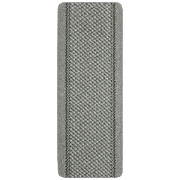 Machine Washable Design Mats | Grey Bordered Line | The Rugs