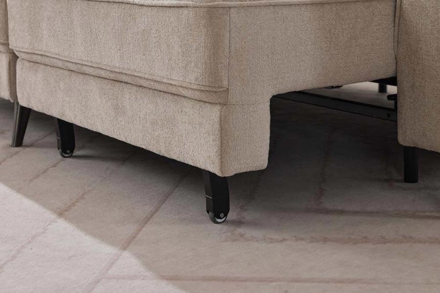Radford Left Hand Chaise with Power Roll Out - Beige