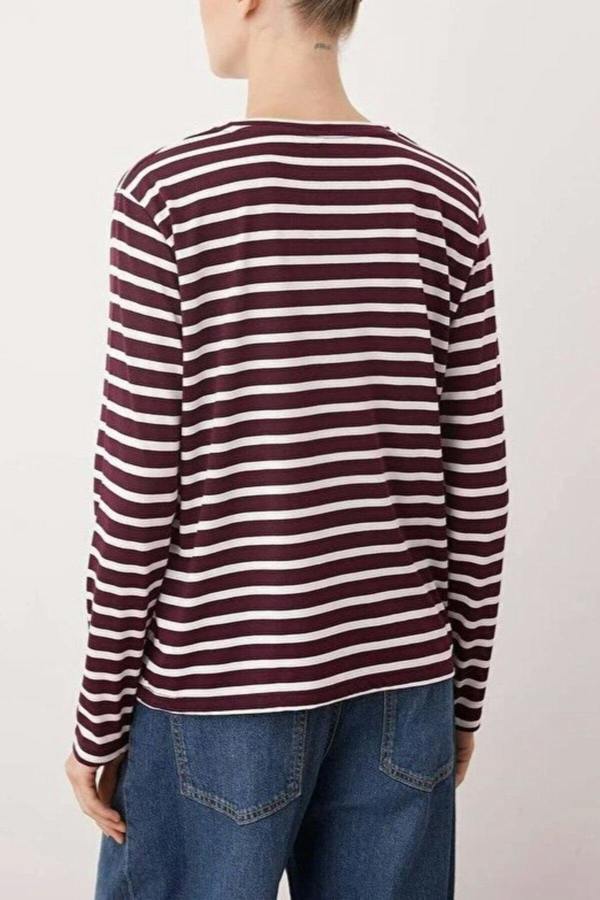 WOVCOR Striped Crew Neck Knit T-Shirt