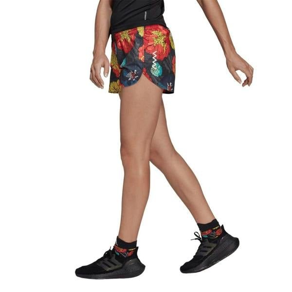 Adidas Womens/Ladies Floral Pattern Shorts - Black - 