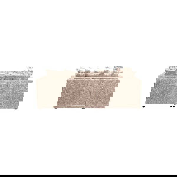 Dylan Crushed Velvet 4 Seater Fabric Corner Sofa in Mink