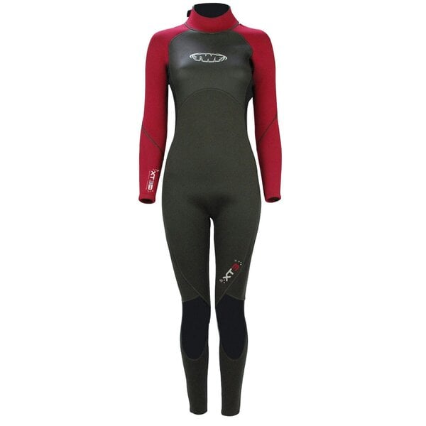TWF Ladies XT3 - Back Zip 3mm Fullsuit Wetsuit - Crimson/Asphalt