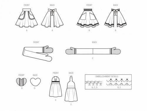 Simplicity Sewing Pattern 9873, Aprons, Accessories for Women, A (S-M-L) - Intermediate