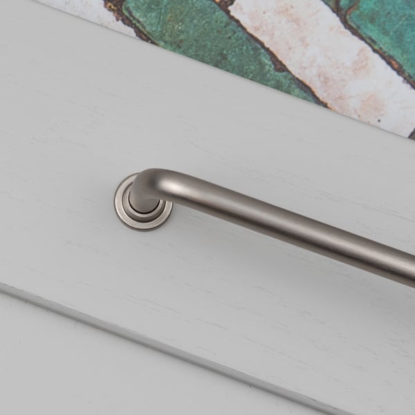 Handle & Home Satin Nickel Curved Pipe Handles