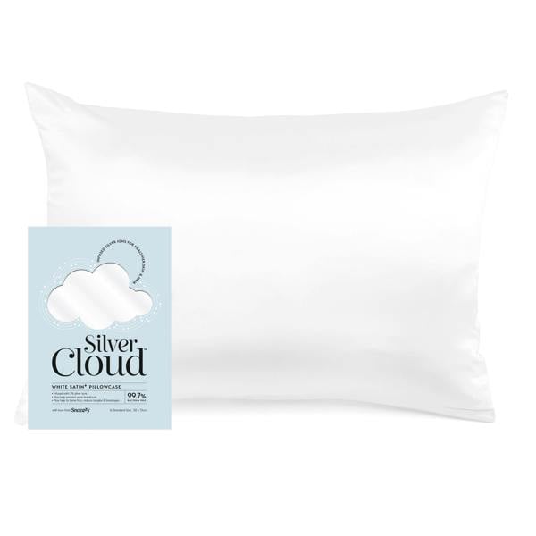 Silver Cloud Beauty Silver Cloud White Satin Pillowcase infused with Silver Ions