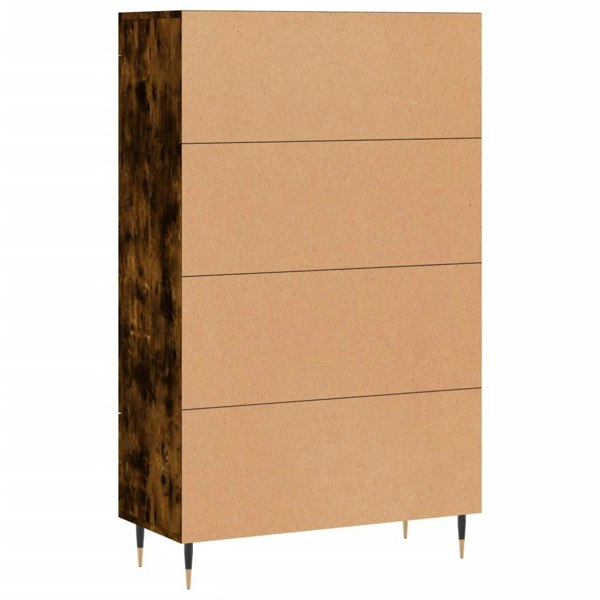 Berkfield Highboard Smoked Oak 69.5x31x115 cm Engineered Wood