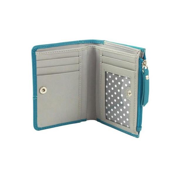 Eastern Counties Leather Kiri Leather Purse - Turquoise/Light Grey - 