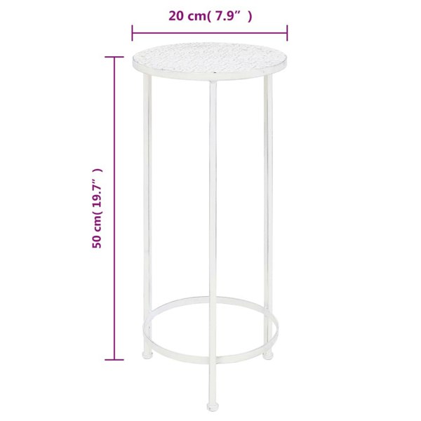 Berkfield Plant Stand Set 3 Pieces Vintage Style Metal Antique White