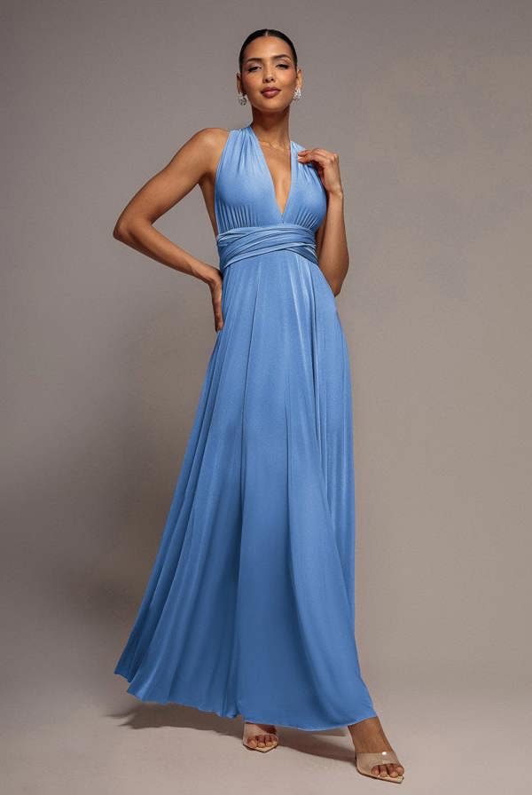 Multiway Tie-Up Maxi Dress - Powder Blue DR1186D