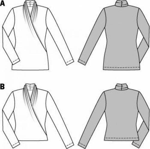 Burda Sewing Pattern 6838 Tops For Women, 10-12-14-16-18-20 - Easy