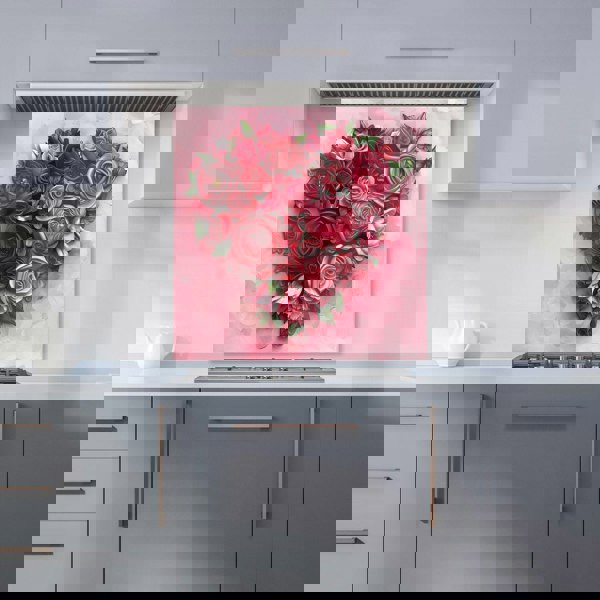 Warren Reed - Designer Heart of Roses Kitchen Splashback