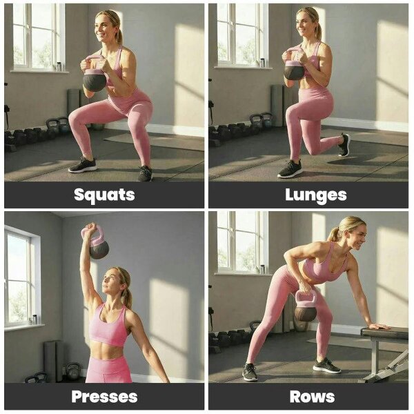 Soft Kettlebell, 12kg Kettle Bell with Anti-Slip Grip for Home Gym Weight Lifting and Strength Training